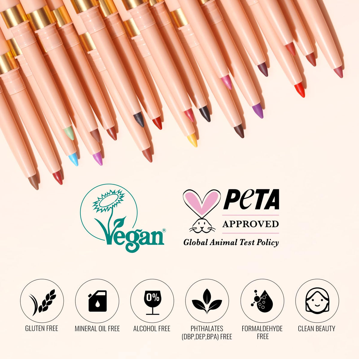 Oulac lip liner with other makeup products