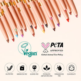 Oulac lip liner with other makeup products