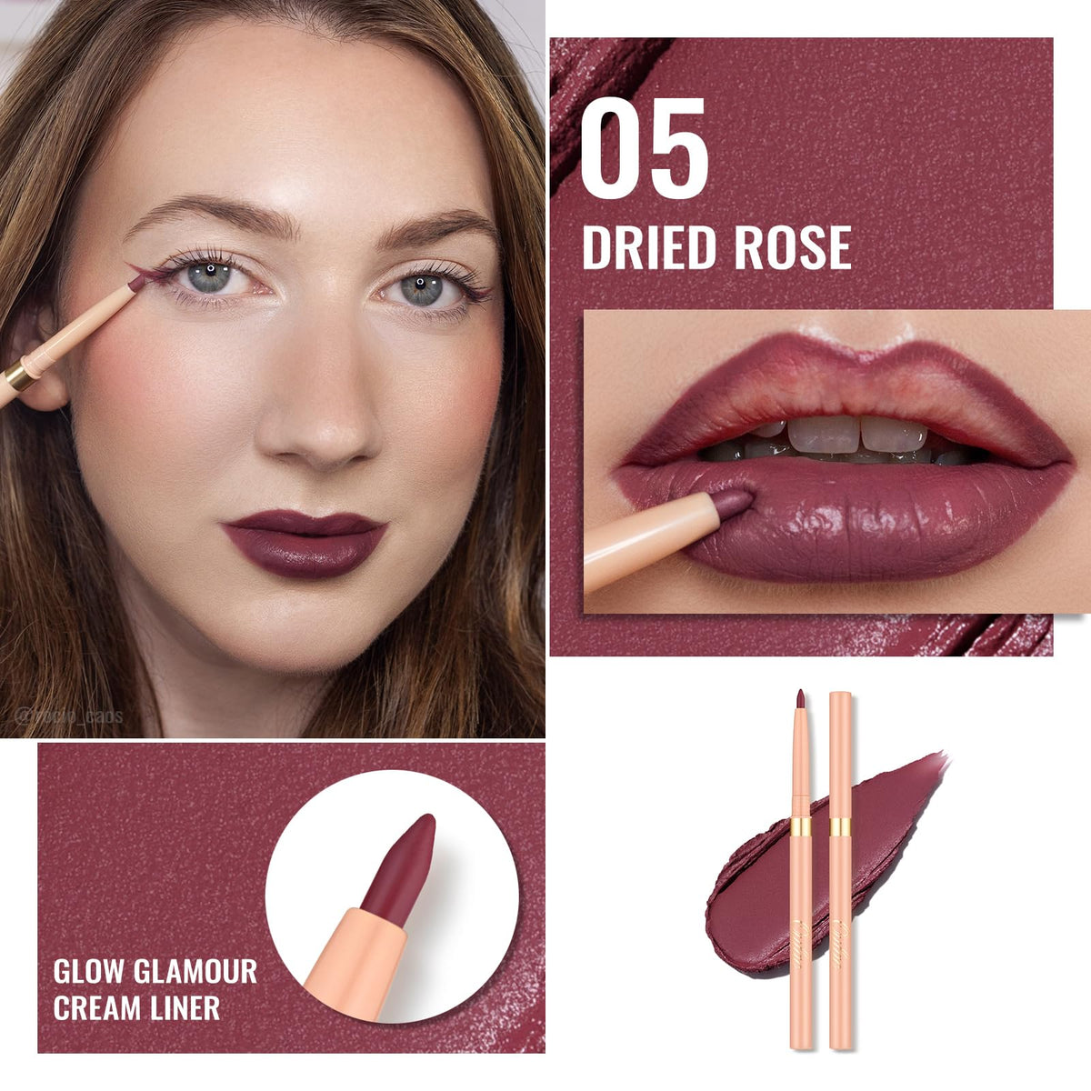 Oulac lipliner pencil showing retractable design