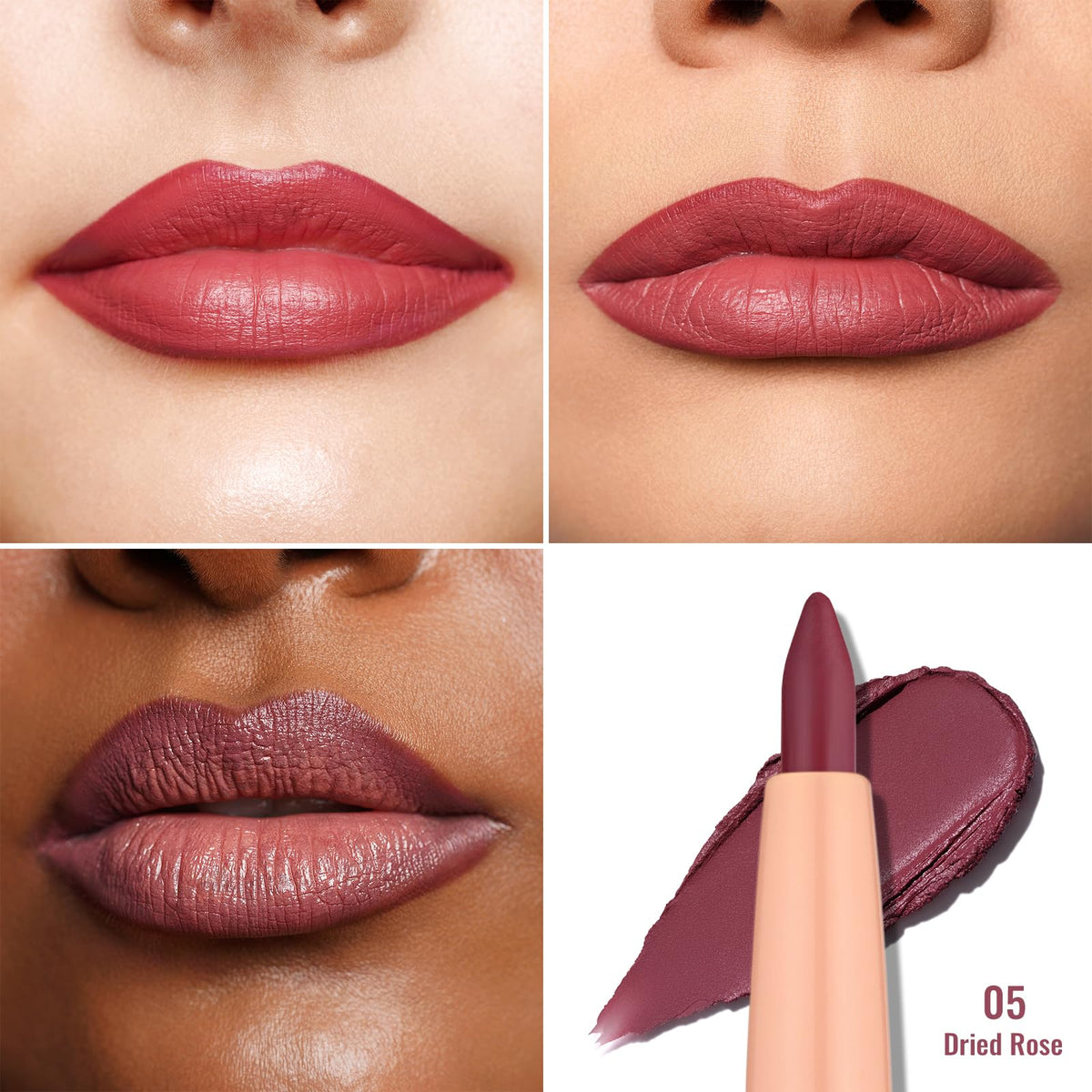 Oulac lipliner pencil swatch on skin