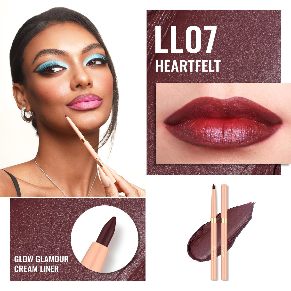 Oulac lipstick tube with mirror design for touch-ups