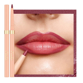 Oulac Pink Retractable Lipliner Pencil 2in1 Waterproof 05 Dried Rose front view