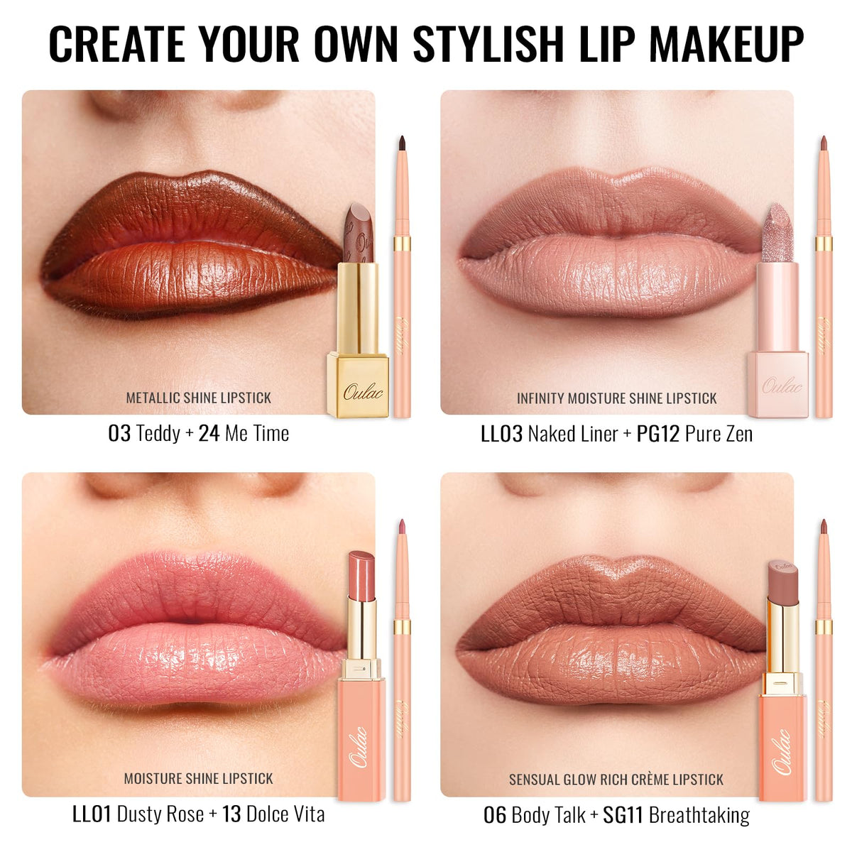 Oulac Pink Retractable Lipliner Pencil packaging