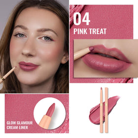 Oulac Pink Retractable Lipliner Pencil showing retractable tip