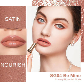 Oulac Satin Lipstick showing creamy texture close-up