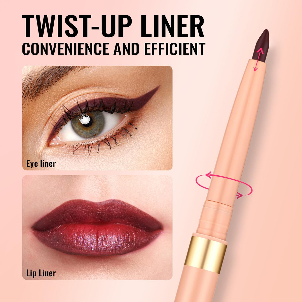 Oulac Waterproof Lipliner Pencil LL07 Heartfelt in makeup kit