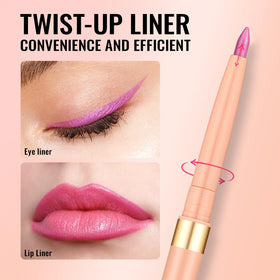 Oulac Waterproof Lipliner Pencil LL09 Lilac Love Pink applied on lips