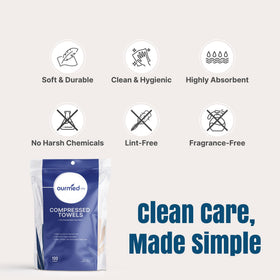 ourmed life compressed towel biodegradable material