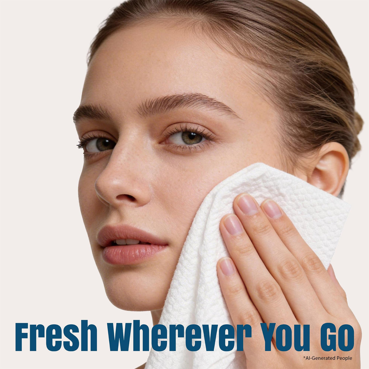 ourmed life compressed towel close-up texture