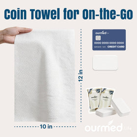 Ourmed Life Compressed Towel expanded size 12 x 10 inches