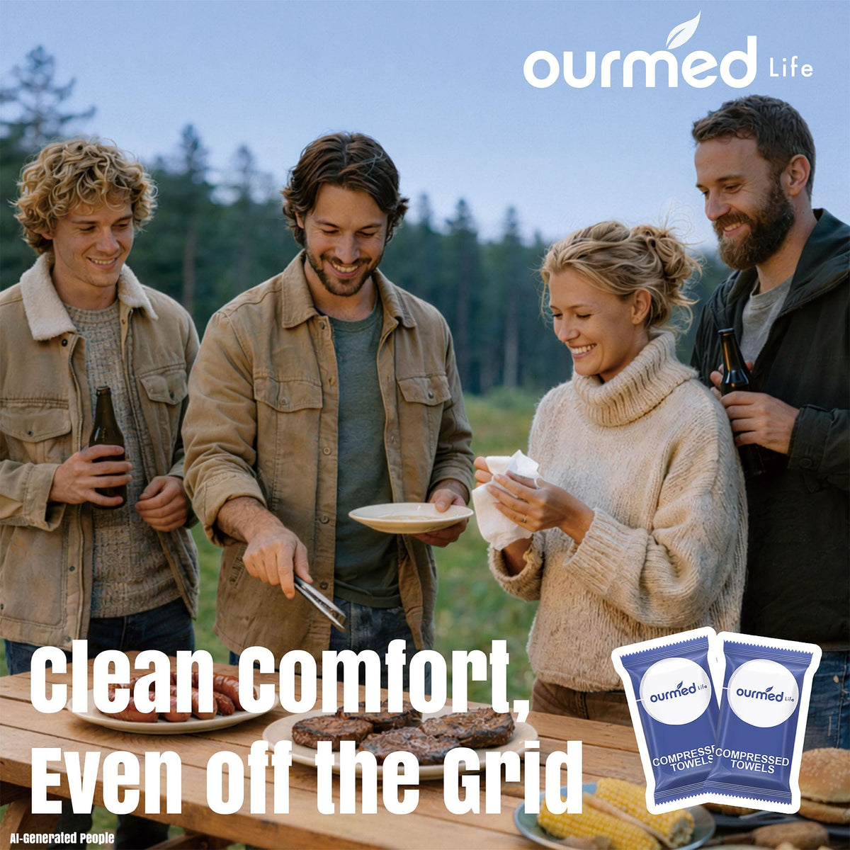 ourmed life compressed towel outdoor use