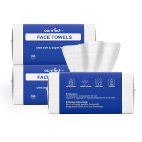 ourmed life Disposable Face Towels 300 Count front view