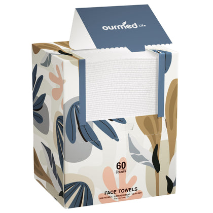 ourmed life Disposable Face Towels 60 Count front view