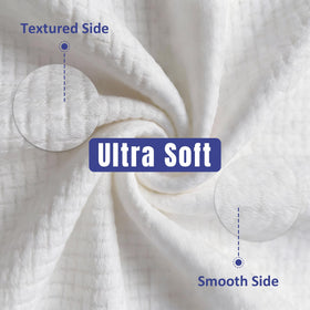 ourmed life Disposable Face Towels displayed on a bathroom counter