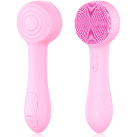 OUTIFUO Facial Cleansing Brush front view in pink