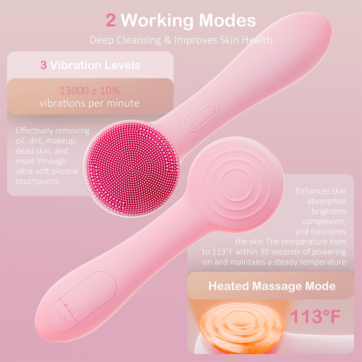 OUTIFUO Facial Cleansing Brush in use with a person applying cream