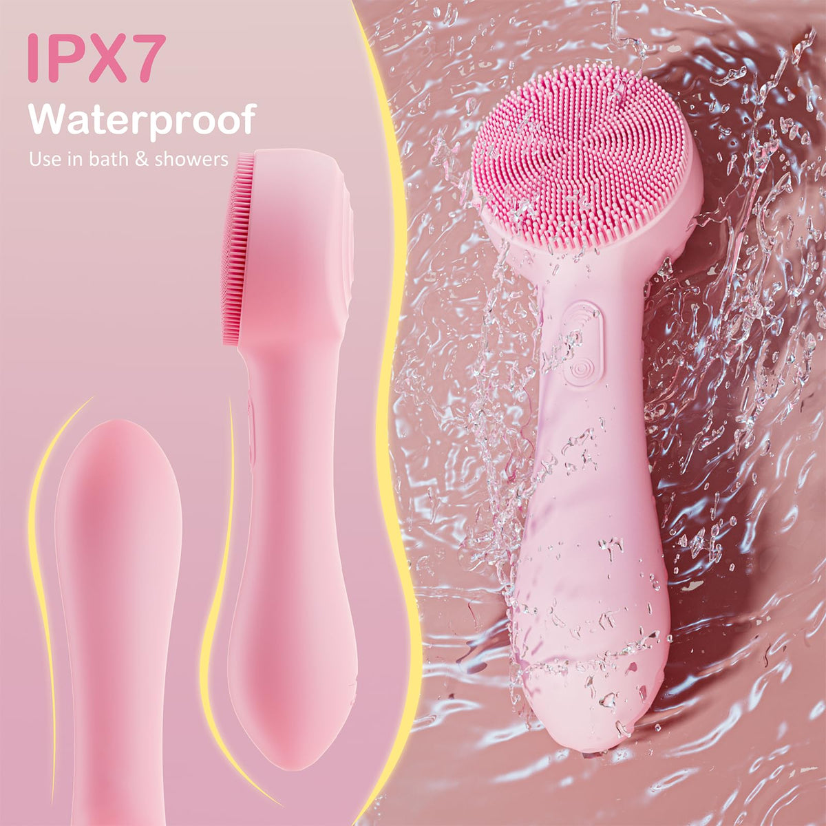 OUTIFUO Facial Cleansing Brush with Type-C charging cable