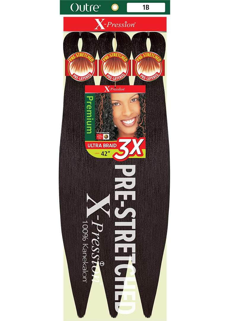 Outre X-Pression Braid 42" 3X Deep Wine 99J front view
