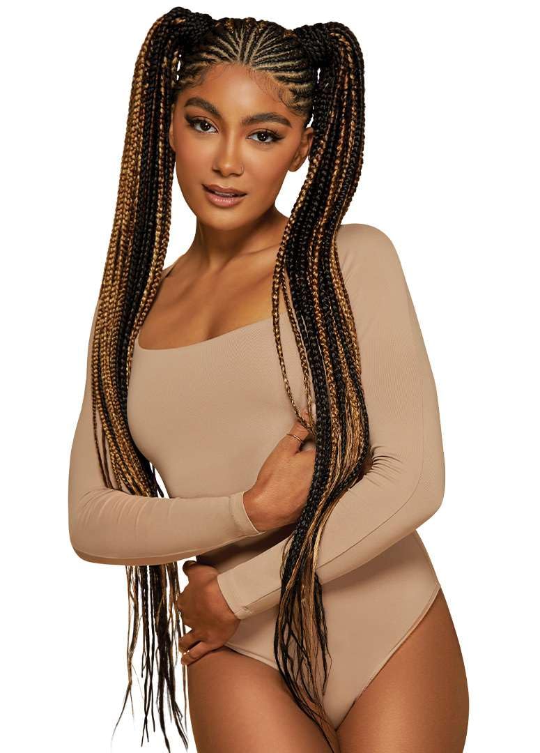Outre X-Pression Braid 42" Strawberry Blonde side view
