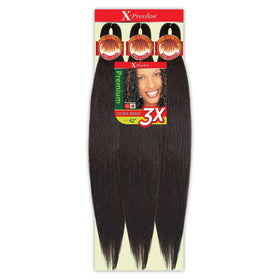 Outre X-Pression Kanekalon 42-inch braid front view in black
