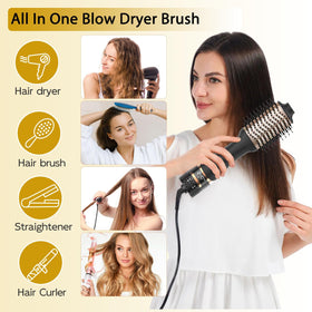 Oval ceramic barrel of Nicebay Hair Dryer Brush