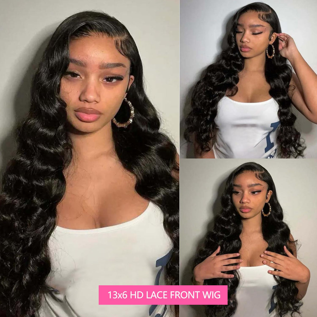 oveflect 30-Inch HD Lace Front Wig packaging with product details