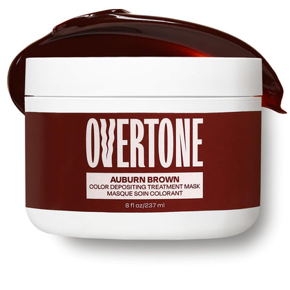oVertone Auburn Brown Color Depositing Hair Mask front view