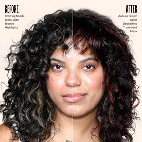 oVertone Auburn Brown Hair Mask on a shelf