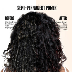 oVertone Auburn Brown Hair Mask packaging side view