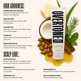 oVertone Black Velvet conditioner in shower setting