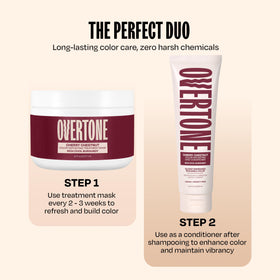 oVertone Cherry Chestnut Conditioner side view showing packaging details