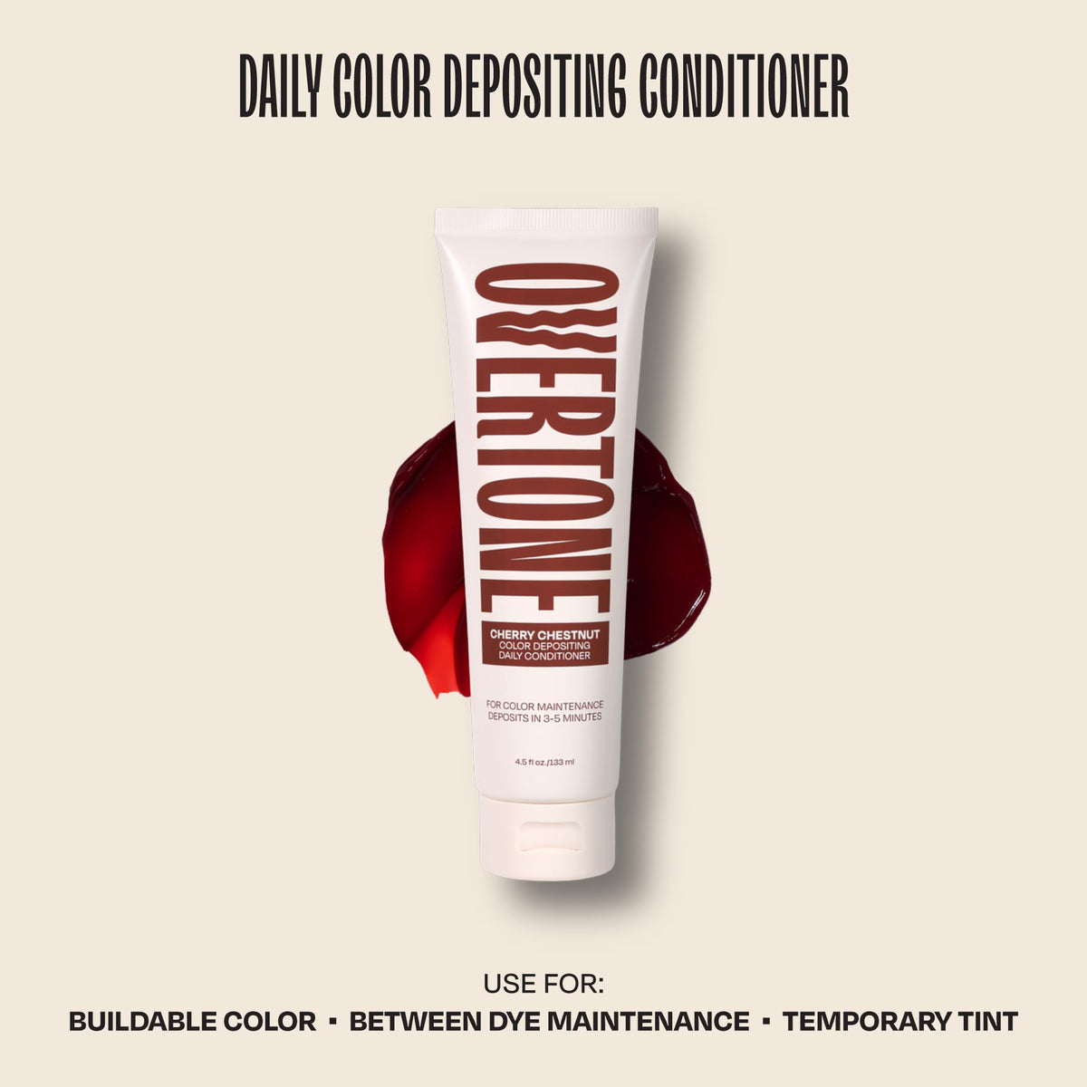 oVertone Cherry Chestnut Conditioner texture close-up