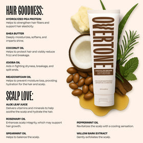 oVertone Chocolate Brown Conditioner cap open showing product