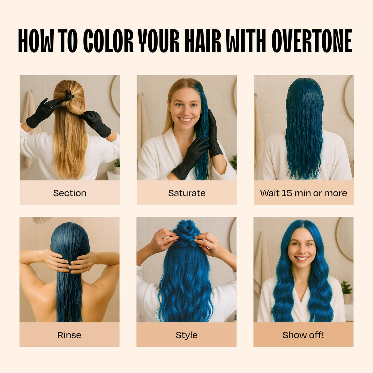 oVertone Color Depositing Hair Mask Blue Lagoon opened jar