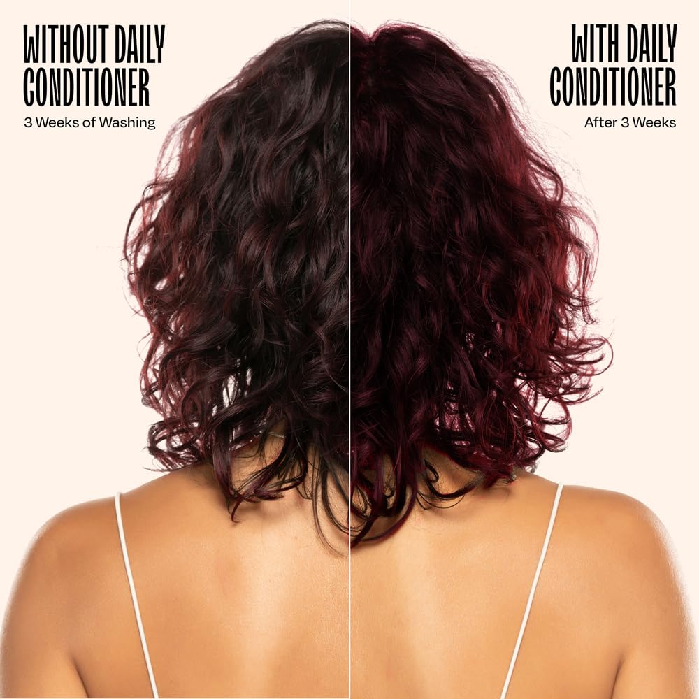 oVertone conditioner applied to wet hair