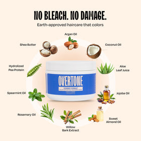 oVertone Cosmic Cobalt Hair Mask after application results