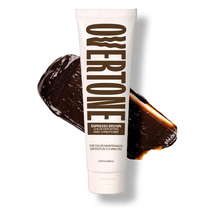 oVertone Espresso Brown Colour Depositing Conditioner front view