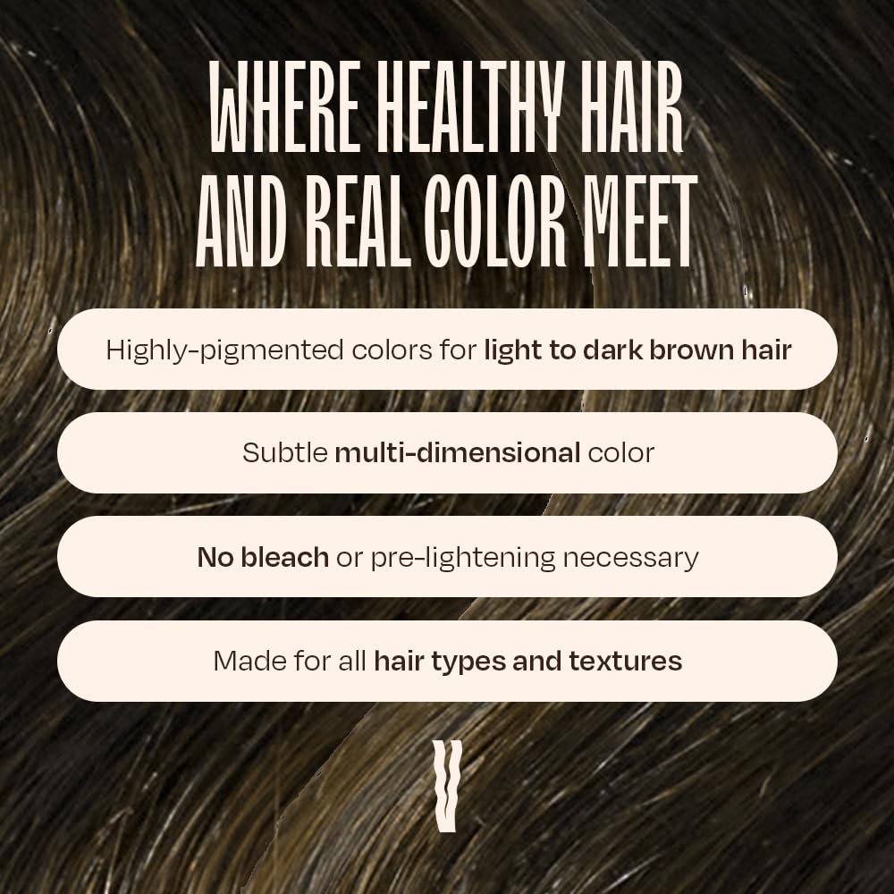 oVertone Espresso Brown Conditioner application on hair