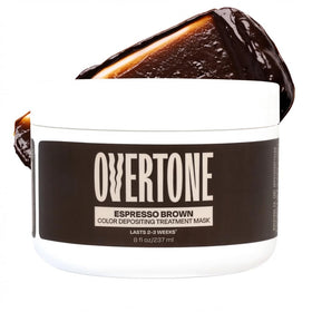 oVertone Espresso Brown Hair Mask front view with packaging