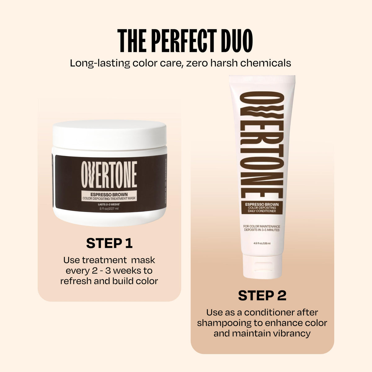 oVertone Espresso Brown Hair Mask texture close-up