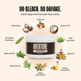 oVertone Espresso Brown Hair Mask with other hair care products