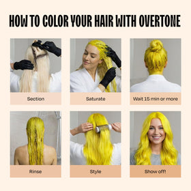 oVertone Extreme Yellow Hair Mask after application results