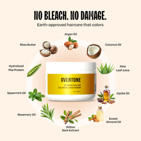 oVertone Extreme Yellow Hair Mask in use during hair