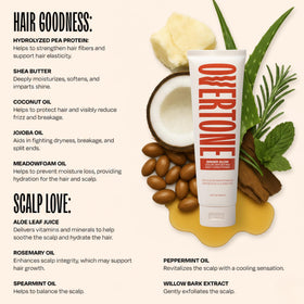 oVertone Ginger Glow conditioner in a shower setting