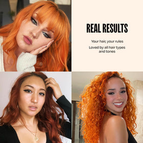 oVertone Ginger Glow Hair Mask with hair care accessories