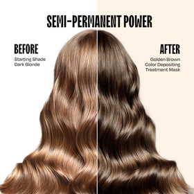 oVertone Golden Brown Hair Mask texture close-up