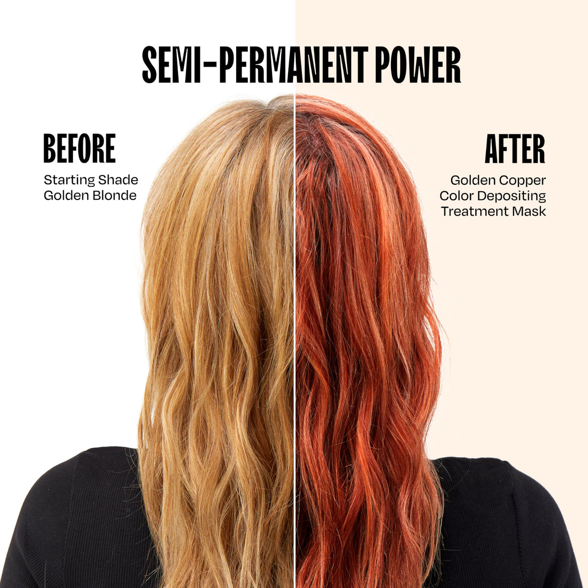 oVertone Golden Copper Hair Mask back view