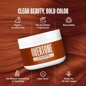oVertone Golden Copper Hair Mask texture close-up