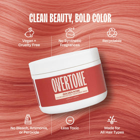 oVertone Hair Mask application on hair