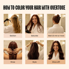 oVertone Hair Mask in a bathroom setting